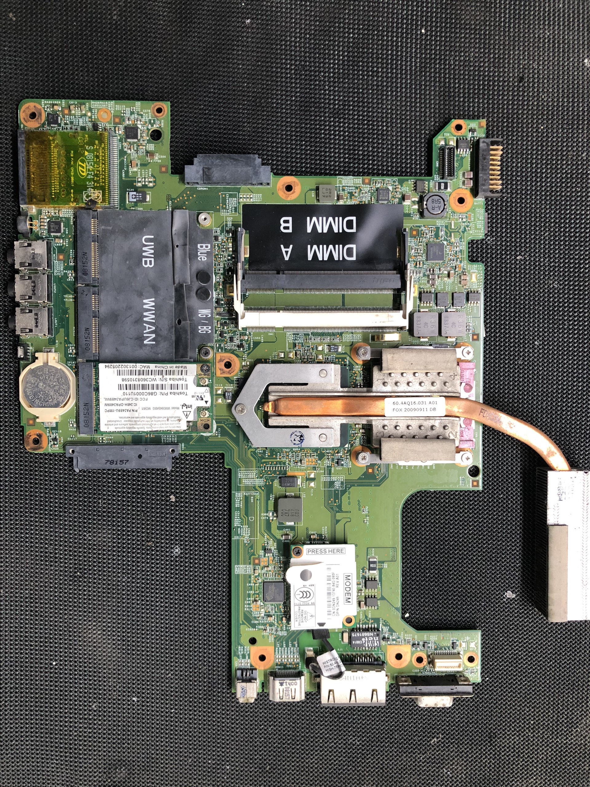 Hình ảnh Mainboard Laptop dell 1525 Core 2 Tháo Máy