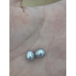 Bộ 2 viên ngọc trai thật giọt nước ngang 8ly