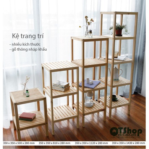 KỆ GỖ ĐẦU GIƯỜNG 2 TẦNG - [QTshop - NỘI THẤT NHẬT HÀN]