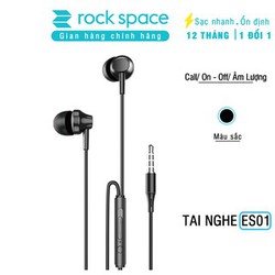 Tai nghe có dây, có mic ES01 - Hàng chính hãng Rockspace bảo hành 12 tháng