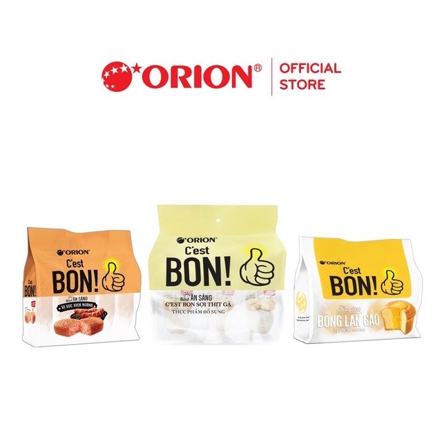 Bánh Ăn Sáng C'est Bon Orion Sợi Thịt Gà Gói 5 Cái*17G hàng date luôn mới