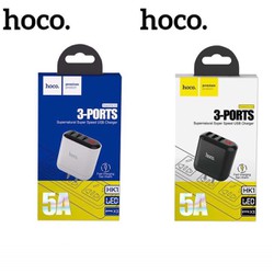 Cốc Sạc Nhanh Hoco HK1 5A - 3 Cổng