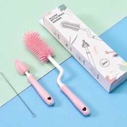 Bộ cọ bình sữa silicon 3 chi tiết Bottle Brushs