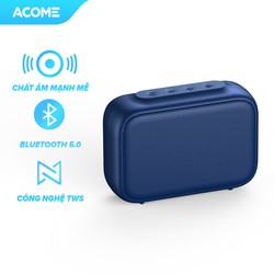 Loa Bluetooth ACOME A1 Công Suất 5W Hỗ Trợ TWS Ghép Đôi 2 Loa Âm Thanh Vòm Âm Bass Trầm Thiết Kế Nhỏ Gọn