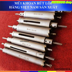Mũi khoan rút lõi bê tường gạch đuôi gài - Việt Nam sản xuất Mũi khoét lỗ xuyên tường DÀI 200mm Mũi khoan rút lõi bê tường gạch đuôi gài - Việt Nam sản xuất Mũi khoét lỗ xuyên tường DÀI 200mm
