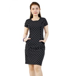 Đầm suông chấm bi