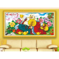 tranh đính đá phật di lặc