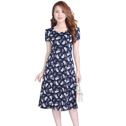 Đầm công sở hoa văn