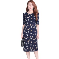 Đầm suông công sở chấm bi hiệu ứng 657 (0904 910 257)