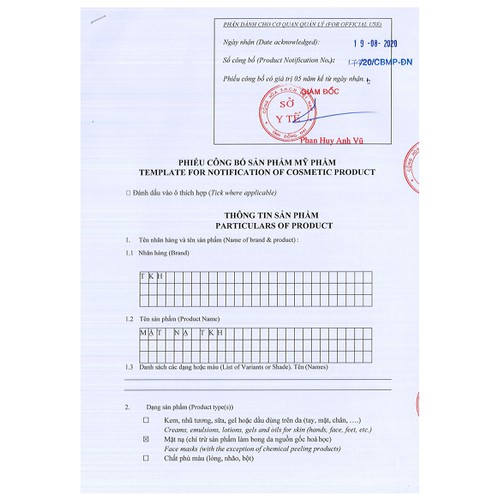 Mặt nạ Dưỡng da Thảo mộc Trần Kim Huyền