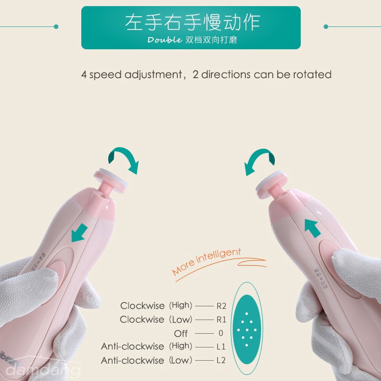 Máy Dũa Móng Tay Cho Bé UMOO thông minh 6 chức năng