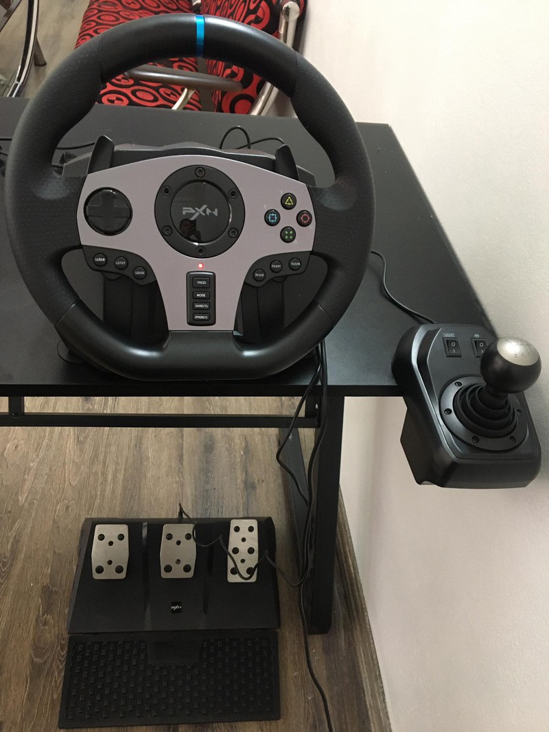 Vô lăng chơi game PXN V9 Gaming Racing Wheel tập lái xe IN PHUN HOÀNG KIM