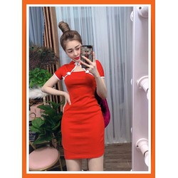 Đầm sườn xám cách tân Trung Hoa ôm dáng siêu hot