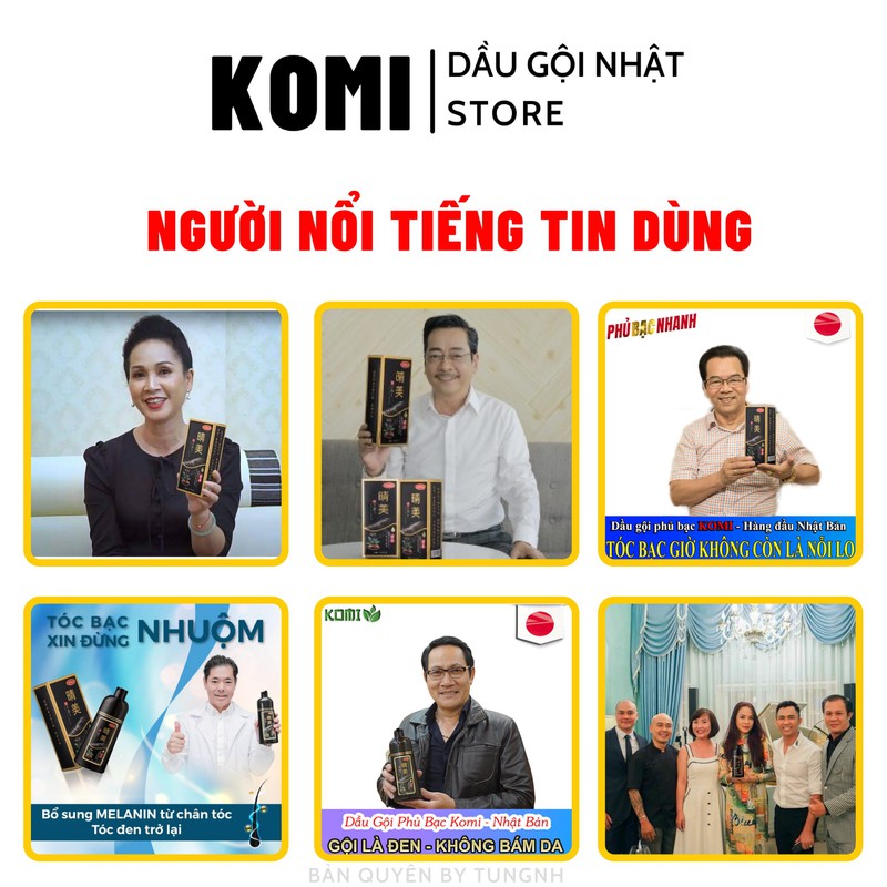 KOMI - DẦU GỘI SỐ 1 NHẬT BẢN - XỬ LÝ MÁI TÓC BẠC NHANH CHÓNG-HIỆU QUẢ
