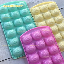 Khuôn thạch trà sữa, rau câu hình mặt heo 18 viên