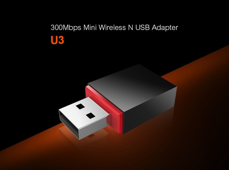 USB thu Wifi Ten.da U3 Mini Chính hãng (Ko anten, 300Mbps) - USB thu Wifi 4 2