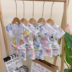 BỘ COTTON GIẤY CỘC TAY CHO BÉ 3-15 KG, GIAO MẪU NGẪU NHIÊN