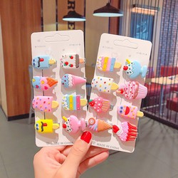 Set 10 kẹp tóc chủ đề hoạt hình đáng yêu xinh xắn cho bé gái
