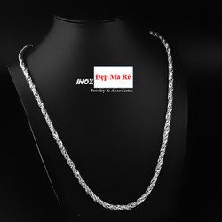 Dây chuyền nam đẹp nhất titan kiểu xoắn thắt cá tính - Cam kết 1 đổi 1 nếu đen & gỉ sét Dây chuyền nam đẹp nhất titan kiểu xoắn thắt cá tính - Cam kết 1 đổi 1 nếu đen & gỉ sét