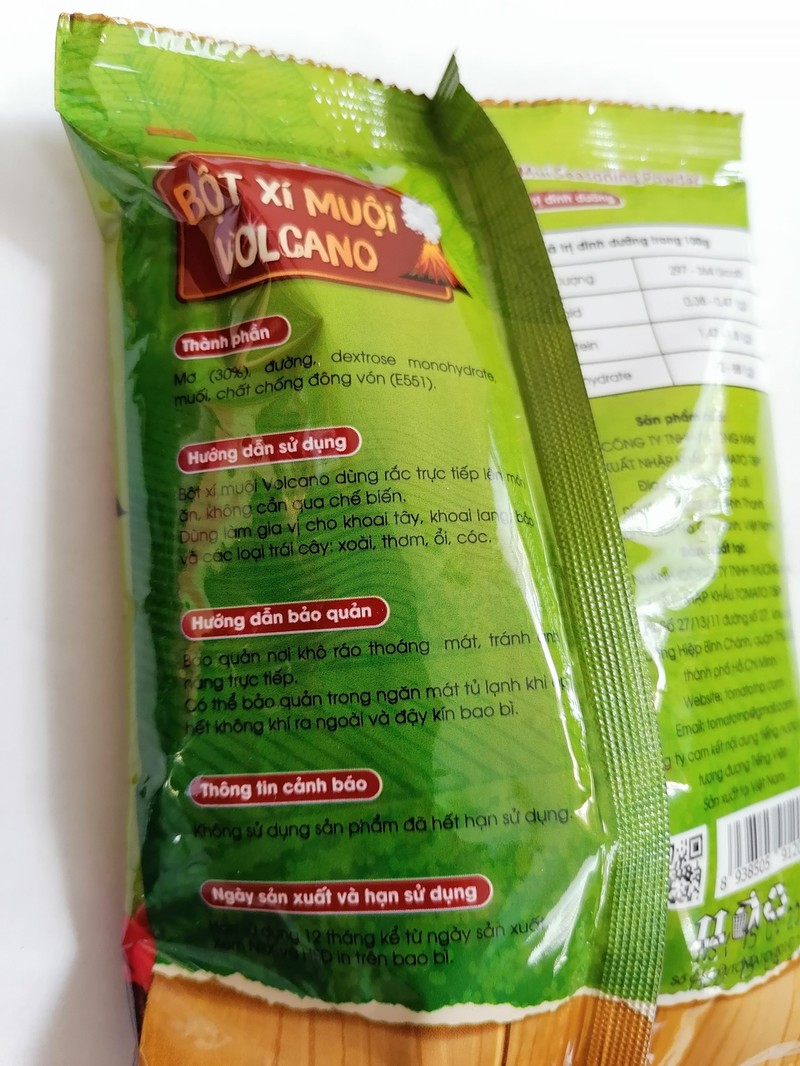 LỐC [10 TÚI x 100g] BỘT XÍ MUỘI (Ô MAI) LẮC Volcano [VN] TOMATO T&P Salted Apricot Taste Powder (ttp-hk)