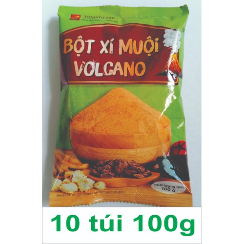 LỐC [10 TÚI x 100g] BỘT XÍ MUỘI (Ô MAI) LẮC Volcano [VN] TOMATO T&P Salted Apricot Taste Powder (ttp-hk)