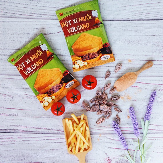 LỐC [10 TÚI x 100g] BỘT XÍ MUỘI (Ô MAI) LẮC Volcano [VN] TOMATO T&P Salted Apricot Taste Powder (ttp-hk)