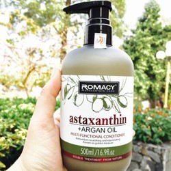 Dầu xả dưỡng sinh chống lão hóa Romacy Astaxanthin Argan Oil 500ml