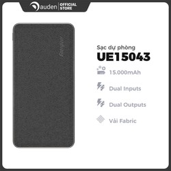 Sạc dự phòng Energizer UE15043 15,000mAh hỗ trợ sạc nhanh, thiết kế bọc vải fabric thời trang chống bám vân tay - Dâu Đen Store Sạc dự phòng Energizer UE15043 15,000mAh hỗ trợ sạc nhanh, thiết kế bọc vải fabric thời trang chống bám vân tay - Dâu Đen Store