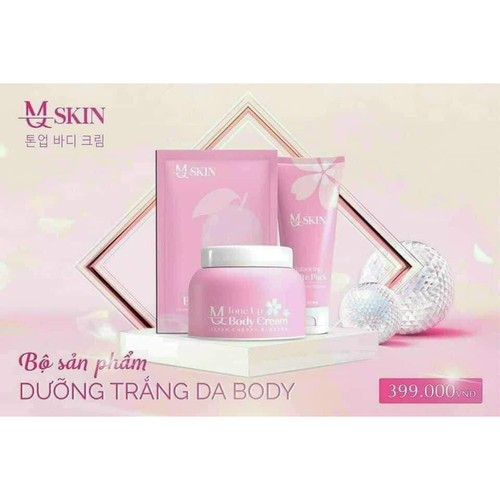 COMBO BỘ DƯỠNG TRẮNG DA BODY MQ SKIN HOA ANH ĐÀO