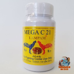 MEGA C21 Thuốc nuôi gà đá - LAMPAM Thái Lan Giúp Tăng Cơ Tăng Bo Cho Gà Đá (1 Hộp 100 Viên)