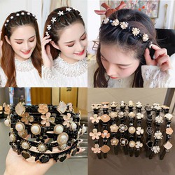 cài tóc TikTok đính ngọc + hoa
