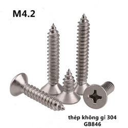 Vít tự khoan bằng thép không gỉ 304 đầu bằng