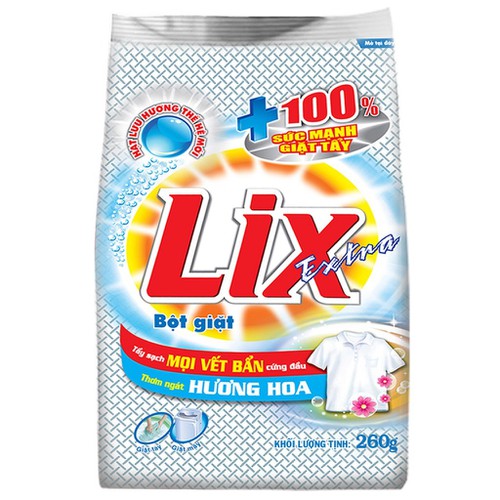 XẢ KHO - Bột giặt LIX Extra Hương Hoa 260G