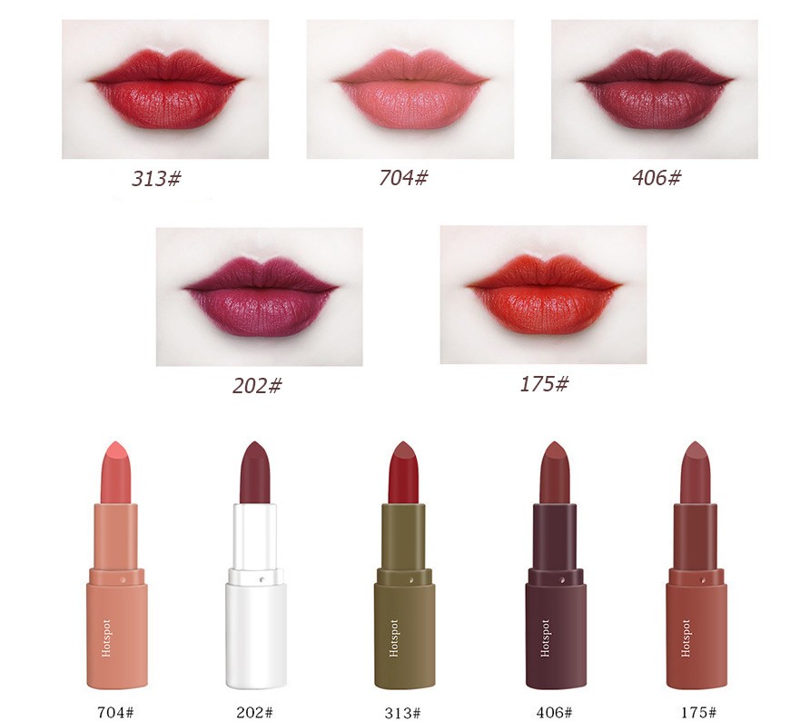 Hình ảnh Son kem lì sáp CAIJI Full Set 5 cây son nội địa trung son môi hot 2021 son dưỡng-chất son nhẹ môi lên màu siêu đẹp chỉ sau 1 lớp