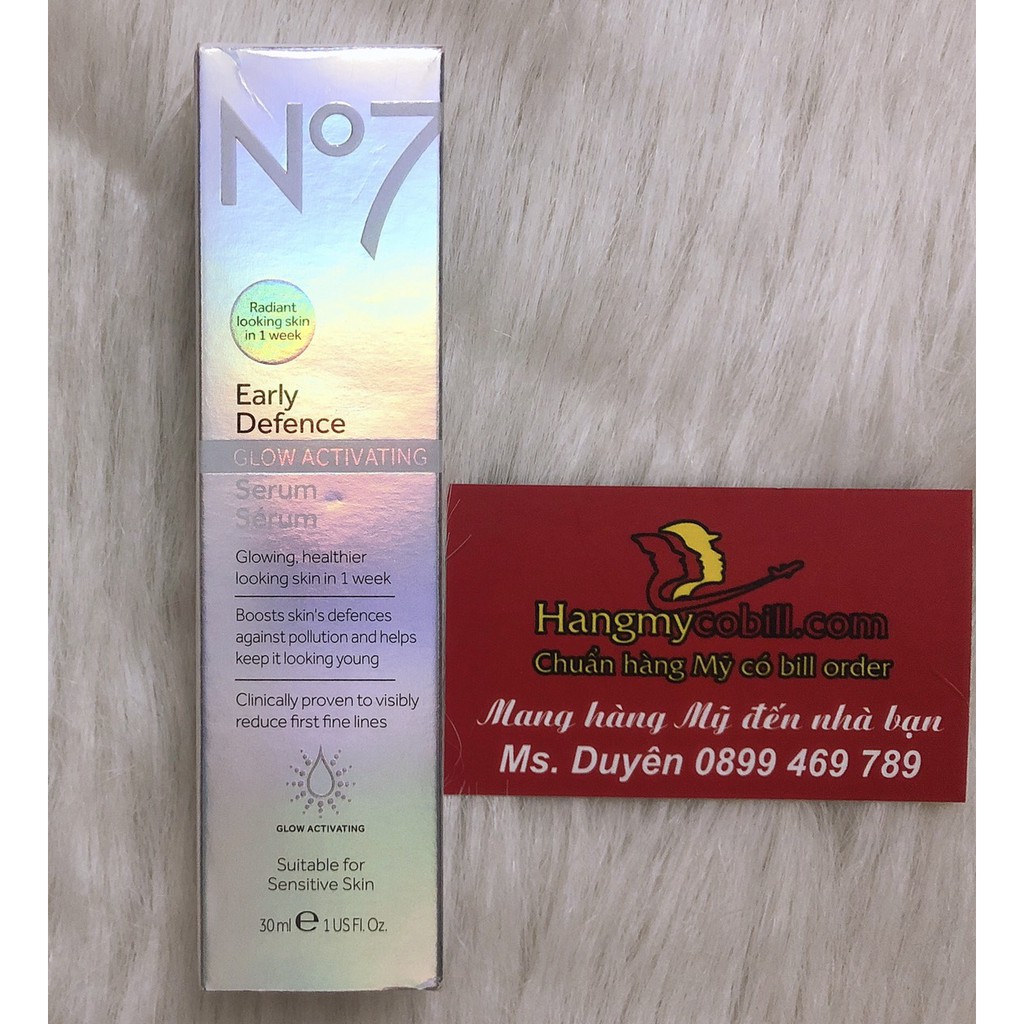 Serum dưỡng da No7 Early Defence Glow Activating Serum 30ml