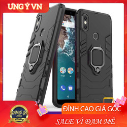 Ốp lưng Xiaomi Mi A2 Mi 6X chống sốc iron man kèm nhẫn ring chống xem video tiện lợi  - Hàng Cao Cấp Loại S