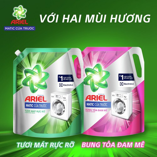Nước giặt Ariel Matic cho máy giặt cửa trước - túi 2.4kg/2.15kg - 2023