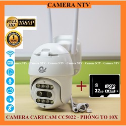 Camera WIFI PTZ ngoài trời CC5022 siêu ZOOM 10x, độ phân giải 2K, nhận diện khuân mặt, có đèn LED