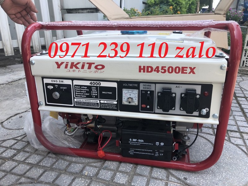 Máy phát điện Yikito HD4500EX Nhật Bản chạy xăng  đề nổ,giật nổ - 1