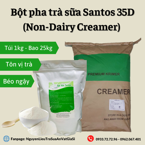 BỘT SỮA PHA TRÀ SỮA béo ngậy santos 35D 1kg