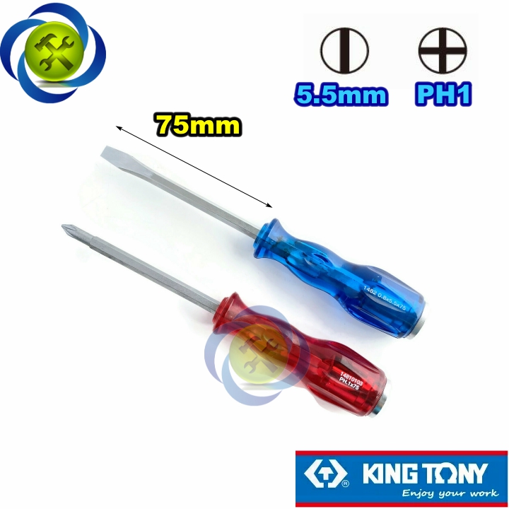 Hình ảnh Cặp vít đóng bake và dẹp Kingtony 14811482 dài 75mm