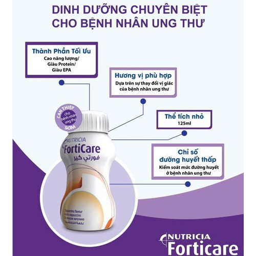 Sữa Forticare Cappuccino Nutricia 4 Chai X 125Ml