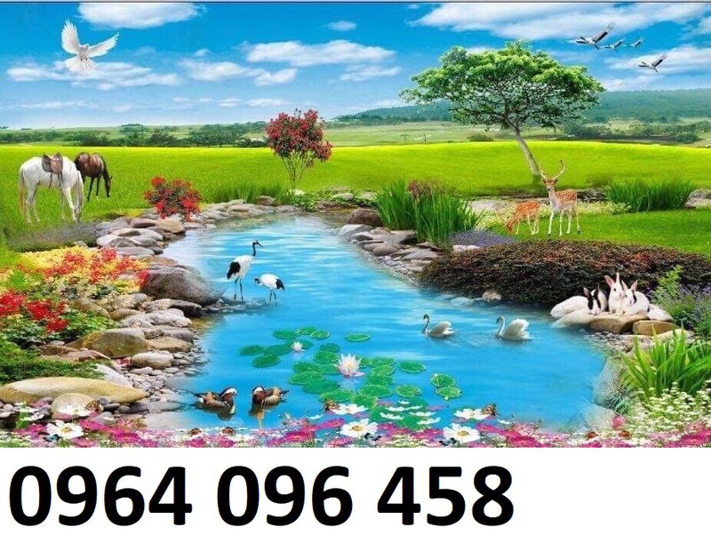 tranh gạch 3d phong cảnh núi non - NVC4