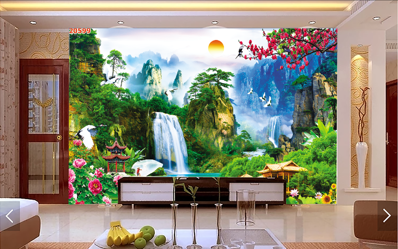 tranh gạch 3d phong cảnh núi non - NVC4