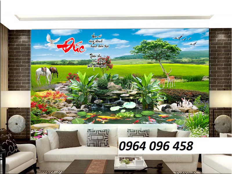 tranh gạch 3d phong cảnh núi non - NVC4