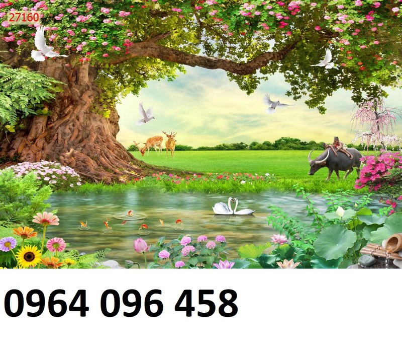 tranh gạch 3d phong cảnh núi non - NVC4