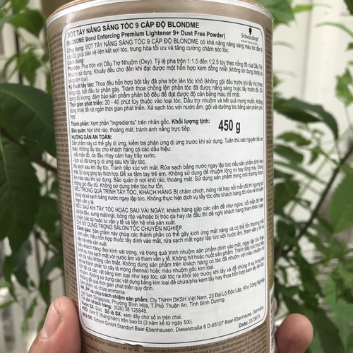 Bột tẩy nâng sáng tóc 9 cấp độ Blond me Schwarzkopf 450g