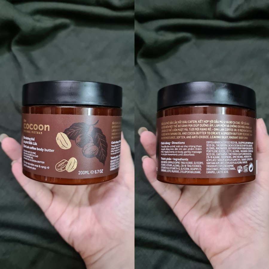 Hình ảnh BƠ DƯỠNG THỂ CÀ PHÊ ĐẮK LẮK COCOON DAK LAK COFFEE BODY BUTTER 200ML CHÍNH HÃNG