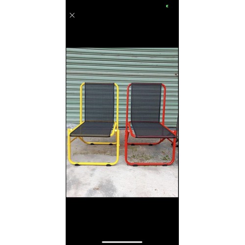 Ghế xếp lò xo lưng cao, ghế sắt sơn tĩnh điện nhiều màu