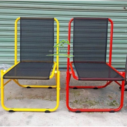 Ghế xếp lò xo lưng cao, ghế sắt sơn tĩnh điện nhiều màu
